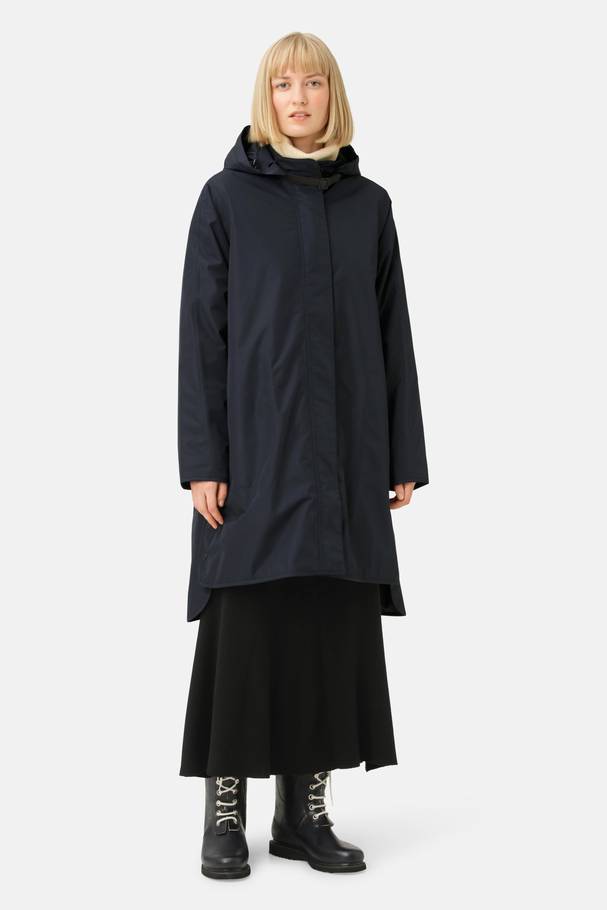 Ilse Jacobsen Hornbæk Rain Long Raincoat Winter coat 660 Dark Indigo